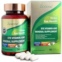 Zeoone Lutein και Zeaxanthin Οφθαλμικές Βιταμίνες, Βιταμίνη ματιών και Συμπλήρωμα Ορυκτού με Βιταμίνη C E Χαλκός ψευδάργυρου, Υποστήριξη Οράματος για Εκφύλιση της ωχράς κηλίδας, Χάπια για την υγεία των ματιών για ενήλικες & ηλικιωμένους, 90 Κάψουλες