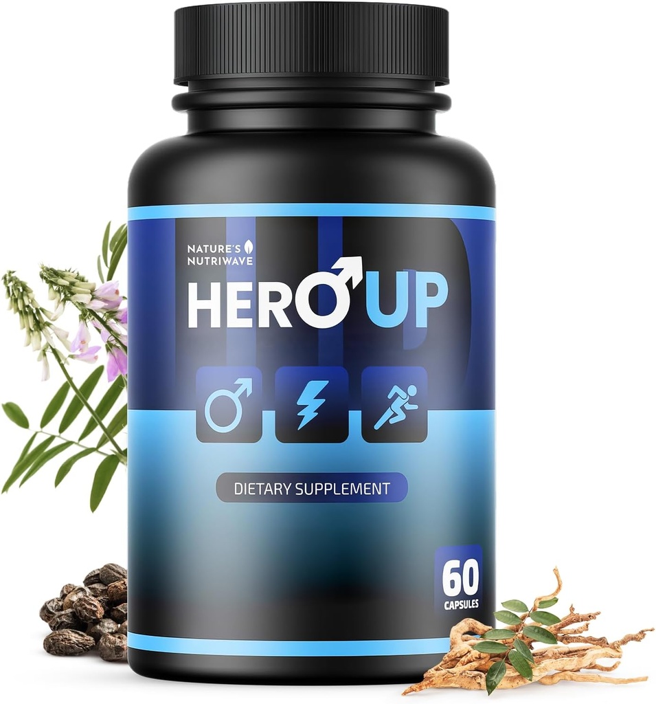 HeroUP - Natural Wellness Supplement with Plant-based Ingredients – Μη-GMO, Simulant-Free 