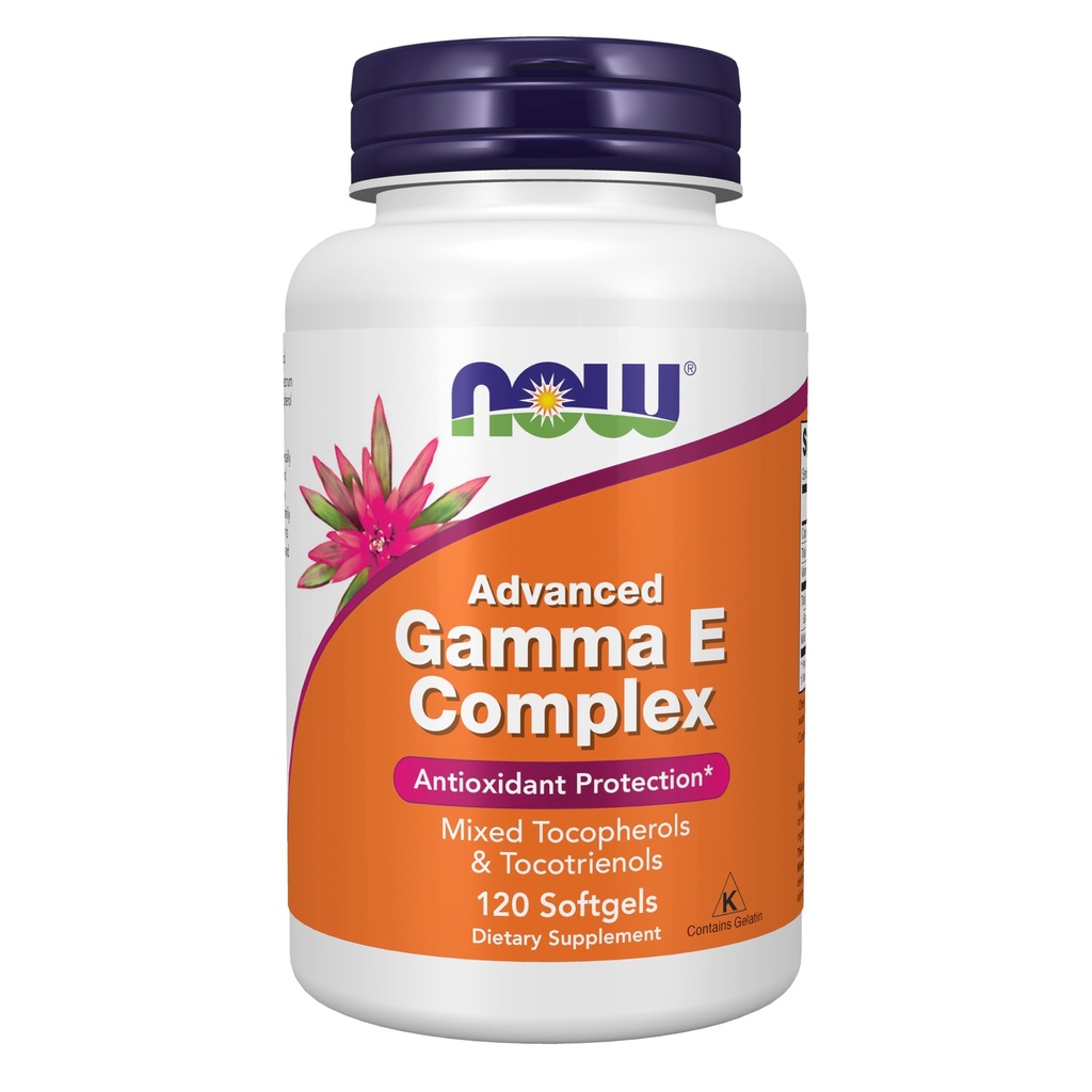 NOW Συμπληρώματα, Advanced Gamma E Complex, Μικτές Τοκοφερόλες & Τοκοτριενόλες, Αντιοξειδωτική Προστασία*, 120 Softgels