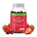 Cognitune methylfolate Gummies - Εύκολο στη λήψη υψηλής ισχύος L-μεθυλοφολικό, Folate συμπλήρωμα για τον εγκέφαλο, την καρδιά υγεία & ανοσία, Νόστιμη γεύση φράουλας, μη-GMO, Vegan, χωρίς γλουτένη