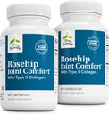 Terry Φυσικά Rosehip Joint Comfort - Healthy Joint Mobility & Flexibility Supplement - Συμπλήρωμα με το κολλαγόνο τύπου II - Joint Structure & Cartilage Supplement - 60 Κάψουλες (2 Pack)
