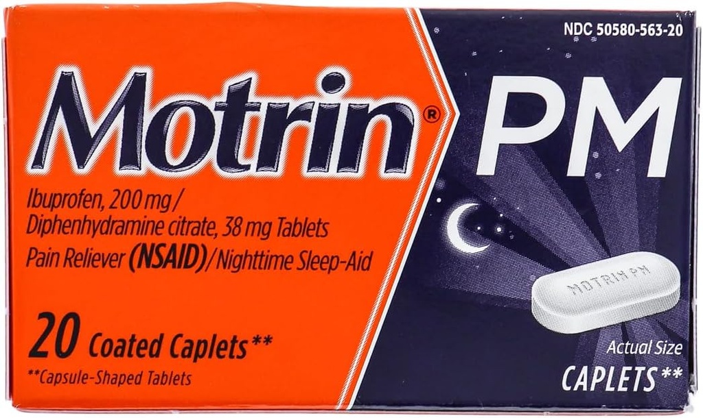 Motrin Ib Pm Caps Συσκευασία 2 Μέγεθος 20ct
