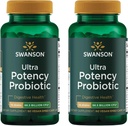 Swanson Ultra Potency Probiotic Digestive Health Immune System Support 66 Billion CFU Prebiotic NutraFlora scFOS 60 DRcaps Veggie Capsules (Caps) (2 Pack)