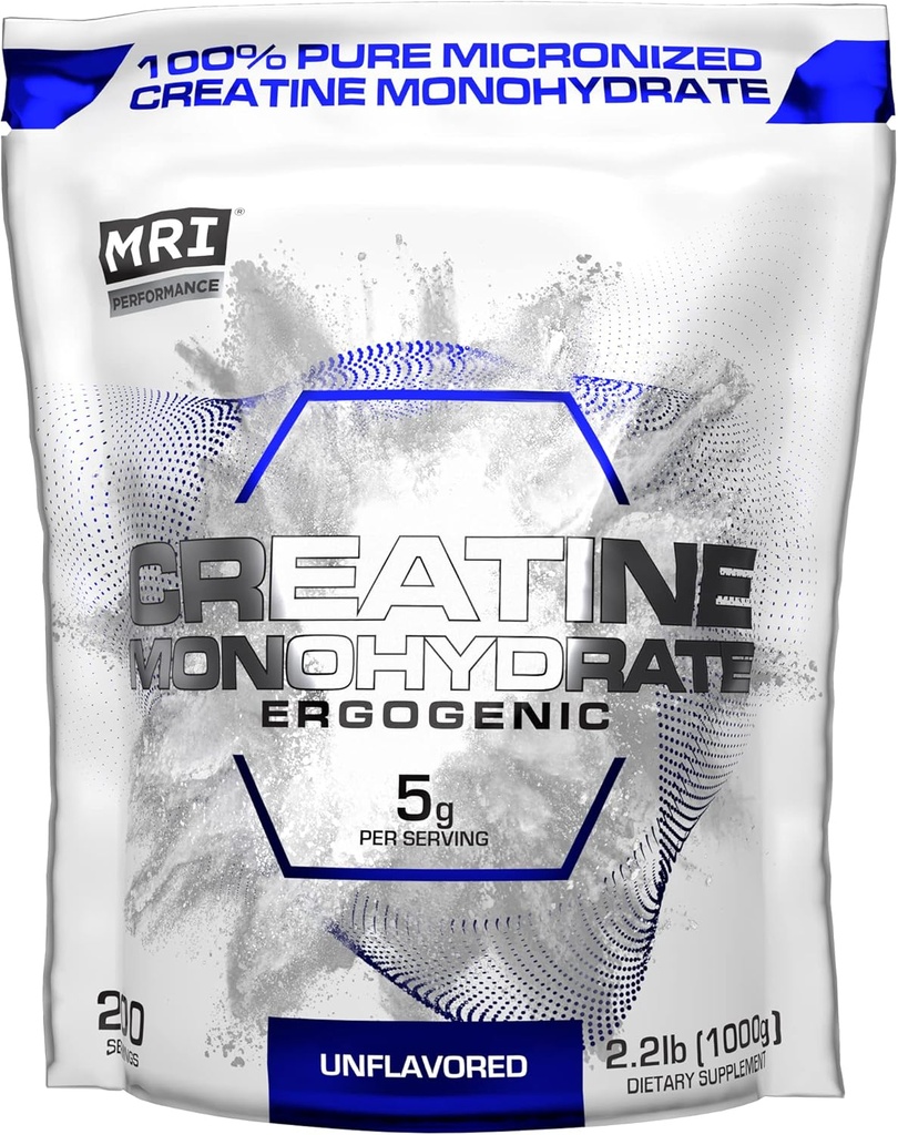 MRI Performance Creatine Monohydrate Powder 5g,100% Pure Micronized Creatine Supplement, Μύες Ανάπτυξη & Ανάκτηση, Κατασκευάστηκε Μύες, Αύξηση Δύναμης, Απόδοσης, Αντοχής, 1000g, Χωρίς άρωμα