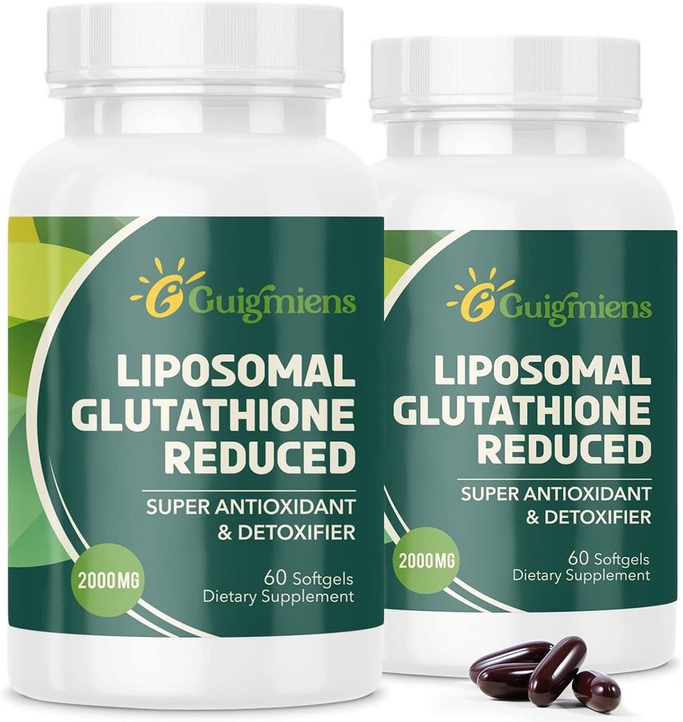 Oumebio Liposomal Glutathionone 2000 MG, 10x Καλύτερη Απορρόφηση, Glutathion συμπλήρωμα με Υαλουρονικό οξύ+Collagen Peptide+Resveratrol, Ισχυρό Αντιοξειδωτικό, Γήρανση Υγείας, Ανοσοποιητική Υγεία, 120 Count