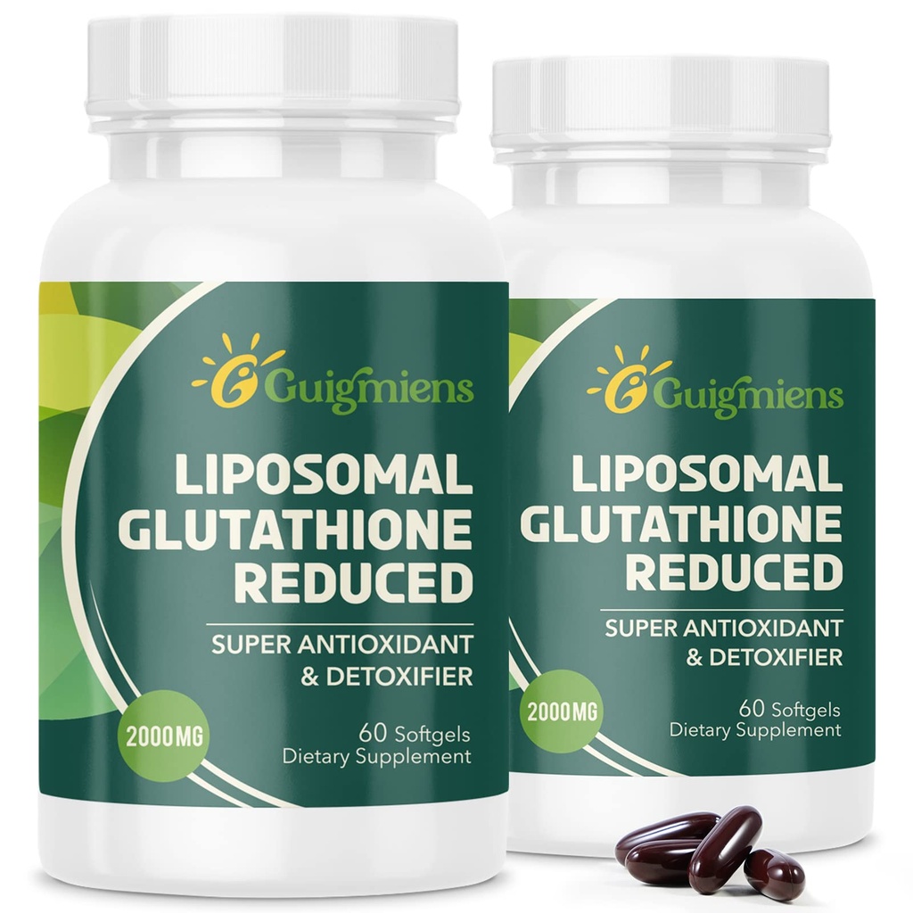 Oumebio Liposomal Glutathionone 2000 MG, 10x Καλύτερη Απορρόφηση, Glutathion συμπλήρωμα με Υαλουρονικό οξύ+Collagen Peptide+Resveratrol, Ισχυρό Αντιοξειδωτικό, Γήρανση Υγείας, Ανοσοποιητική Υγεία, 120 Count