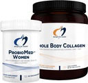 Σχέδια για την υγεία Collagen σκόνης & προβιοτικό πακέτο γυναικών - ProbioMed γυναίκες (30 κάψουλες) Gut Υγεία & Κολπική υποστήριξη Προβιοτικό με ολόκληρο το σώμα Collagen (390g) Peptides για οστά, κοινή & δέρμα