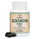 Ασταξανθίνη 12mg Max Strength (Μόνο Πατενταρισμένη Ασταξανθίνη (Astrareal) με 70+ ανθρώπινες κλινικές δοκιμές - World's Most Studied Brand) Grown, Harvested, and Made in The USA (Astaxantina) by Double Wood