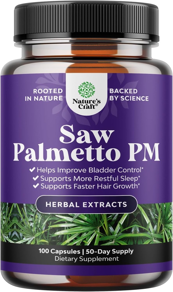 Nighttime Defense Saw Palmetto για τους άνδρες - Saw Palmetto εκχύλισμα συμπλήρωμα προστάτη για τους άνδρες Βοήθεια για τη μείωση της συχνότητας ούρησης νύχτα επείγων και υπερδραστήριας κηλίδας με λυκοπένιο κολοκύθας σπόρων και μελατονίνη