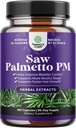Nighttime Defense Saw Palmetto για τους άνδρες - Saw Palmetto εκχύλισμα συμπλήρωμα προστάτη για τους άνδρες Βοήθεια για τη μείωση της συχνότητας ούρησης νύχτα επείγων και υπερδραστήριας κηλίδας με λυκοπένιο κολοκύθας σπόρων και μελατονίνη
