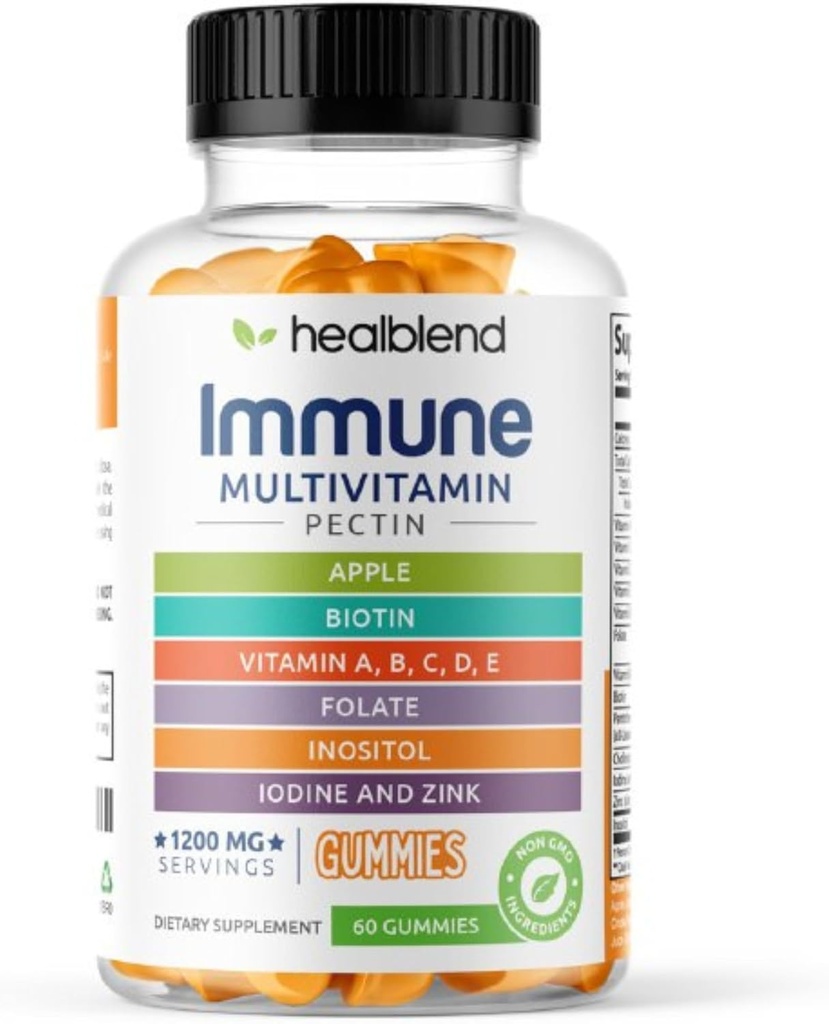 healblend Power-Packed Multivitamin Bear Gummies for Adult | Vitamins C, D3, B6, B12, Iron, Zinc