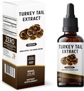 Turkey Tail Mushroom (Trametes versicolor) Drops | Alcohol-Free Tincture | Herbal Supplement | Vegan | 2 fl oz Liquid Extract