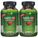 Irwin Naturals CoQ10-RED Heart & Cellular Energy Support | Heart Health Support | CoQ10 + L-Citrulline | Cellular Energy & Circulation | 60 Liquid Soft-Gels - 2 Pack