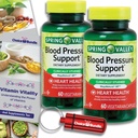 Choice Bundle Spring Valley Υποστήριξη πίεσης αίματος Χορτοφαγικές κάψουλες 60 Ct 2 pk (120 Σύνολο) + Βιταμίνη Οδηγός & Χάπια (4 αντικείμενα)!