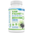Saw Palmetto μούρα & εκχύλισμα - 1500 mg Saw Palmetto συμπλήρωμα για άνδρες & γυναίκες - DHT μπλοκέρ για την ανάπτυξη των μαλλιών, Prostate Υποστήριξη & ούρα Υγεία - 120 κάψουλες Vegan