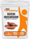 BulkSupplements.com Reishi Mushroom Extract Powder - Reishi Mushroom Powder, Supplement for Overall Well-Being - Gluten Free, 1g per Serving, 500g (1.1 lbs) (Pack of 1)