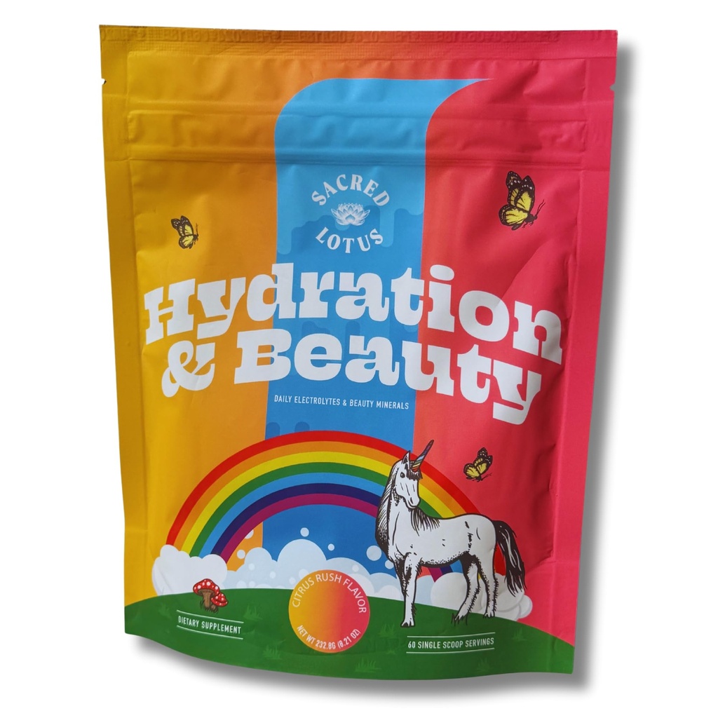 SunLife Organics Hydration & Beauty Powder - Εσπεριδοειδή Rush - Ηλεκτρολυτικό ποτό Μίγμα 
