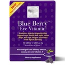 NEW NORDIC Blue Berry Eye Vitamin Lutein Supplement with Zinc, Υποστηρίζει τη λειτουργία χρωματισμού, ματιών & όρασης, 120 δισκία (Pack of 1)