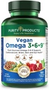 Προϊόντα καθαρότητας Vegan Omega 3-6-9 Formula - “5 in 1” Essential Faty Acid Complex - Scientifically Formulated Plant-based Omega 3 6 9 Essential Faty Acids (EFA) - 3 Month Supply - 180 Softgels