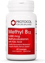 Πρωτόκολλο Methyl B12 5.000mcg - Βιταμίνη B12 για την ομοκυστεΐνη Μεταβολισμός * - Υποστηρίζει την υγεία του εγκεφάλου & υγιή νευρικό σύστημα * - Kosher, Hahal & Vegan - 60 Lozenges