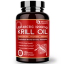 NATURE TARGET Krill Oil 1200mg με Omega-3 EPA & DHA με Ασταξανθίνη, Φωσφολιπίδια & Χολίνη - Υποστηρίζει την καρδιά, τον εγκέφαλο, συμμετοχή στην υγεία, μη ΓΤΟ, χωρίς γλουτένη, 120 Softgels (60 Services)