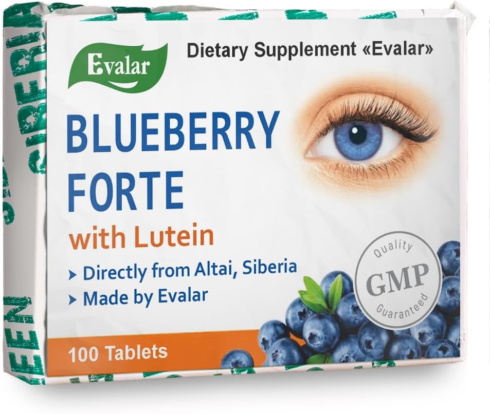 Forte βατόμουρο από τις βιταμίνες Evalar Lutein Zinc Minerals 100 Tabs