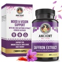 Ancient Bliss Saffron Extract Capsules Mood & Eye Support Supplement, Saffron Extract Appetite Suppressant Weight Management for Women & Men (60 Capsules)