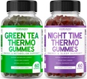 Green Tea Fat Burner Gummies (60 Count) - Όρεξη Καταπιεστικό Βάρος Απώλεια συμπλήρωμα και τη νύχτα Fat Burner Gummies (60 Count) Βάρος Απώλεια & Μεταβολισμός συμπλήρωμα - Τρίτο Μέρος Δοκιμασμένο - ΗΠΑ Made