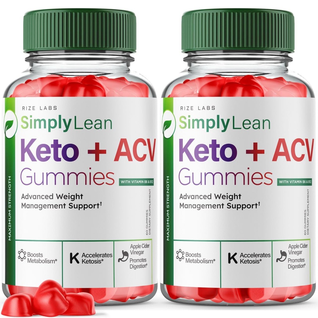 rize labs (πακέτο των 2 SimplyLean Keto + ACV Gummies για Σύνθετη απώλεια βάρους, απλάLean συμπλήρωμα για μέγιστη δύναμη Gomitas, Advanced Formula Review (120 Gummies)