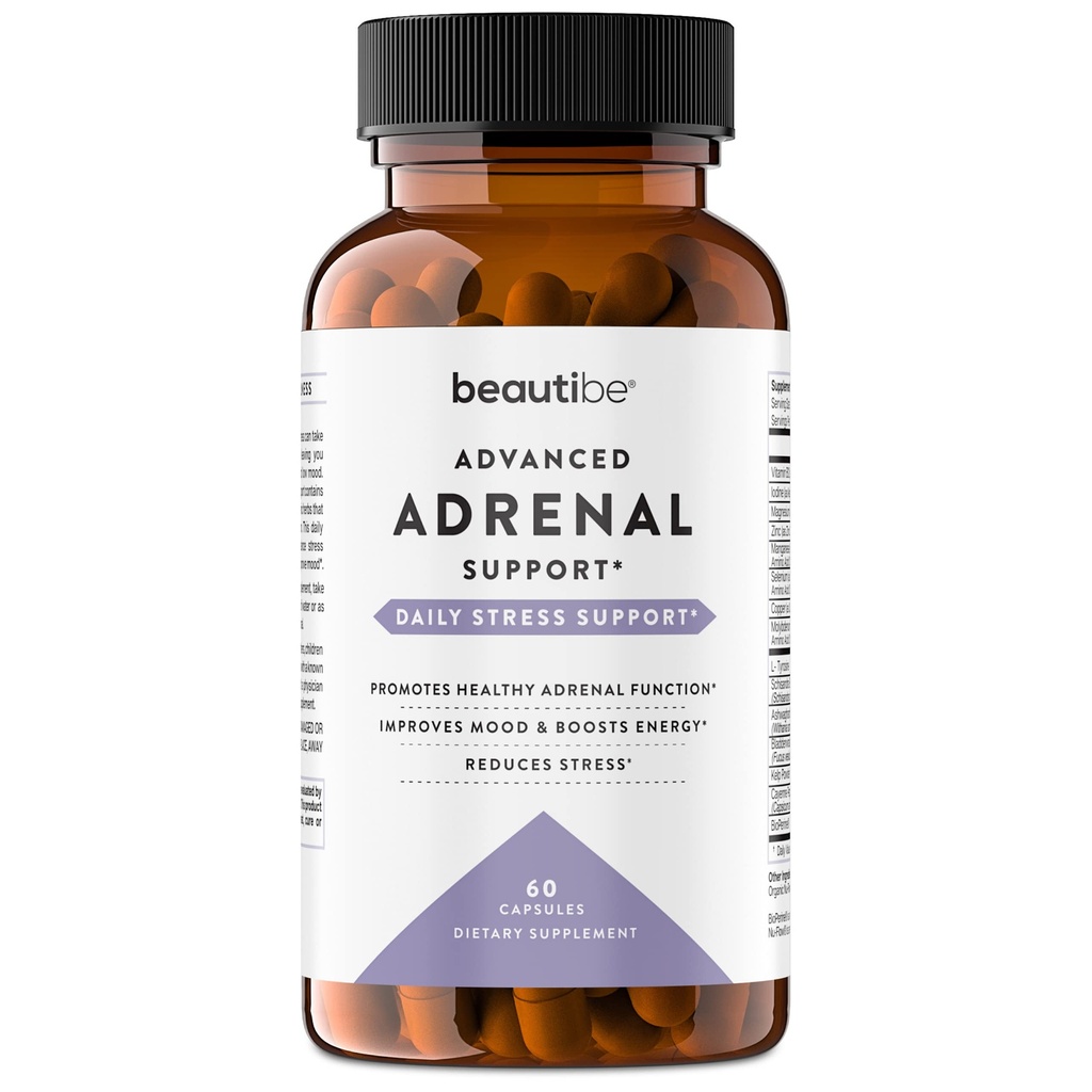 Adrenal Υποστήριξη για γυναίκες και άνδρες – Cortisol Manager – Φυσικό άγχος συμπλήρωμα ανακούφισης - Adrenal Fatigue, Mood Health, and Energy Συμπληρώματα με Ashwagandha & L-Tyrosine – 60 κάψουλες μη-GMO Veggie