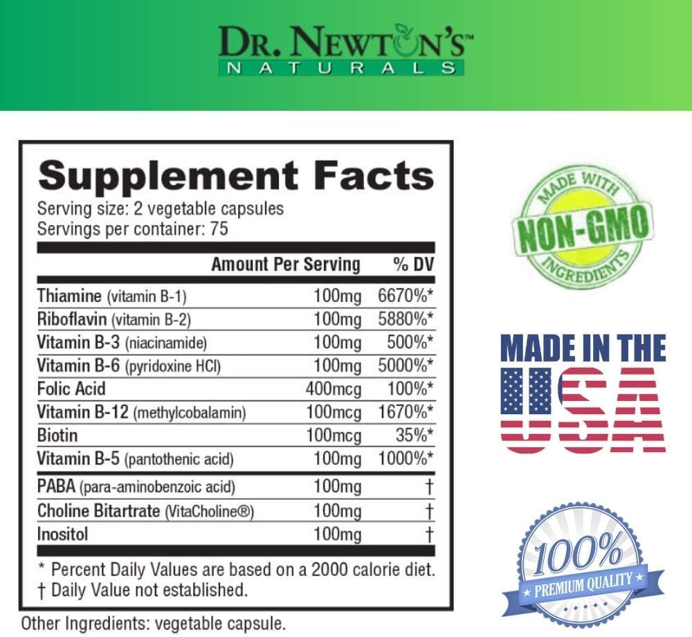 Vital B100 Vitamin B Complex Supplement 60 Capsules