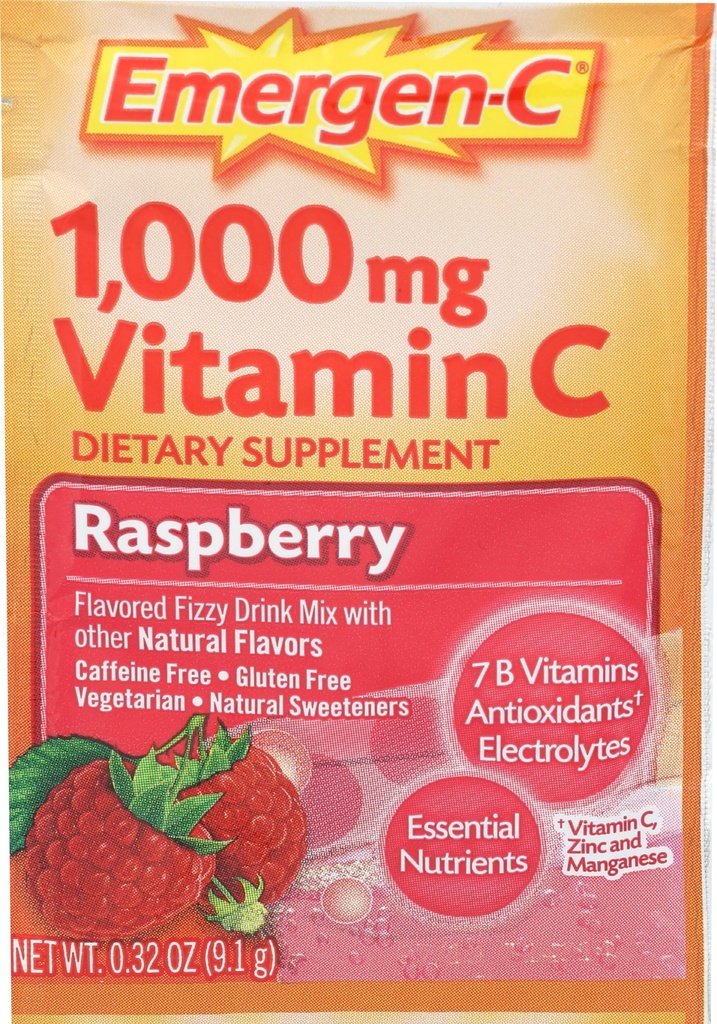 Πακέτα Alacer Raspberry Emergen C, 0,32 OZ