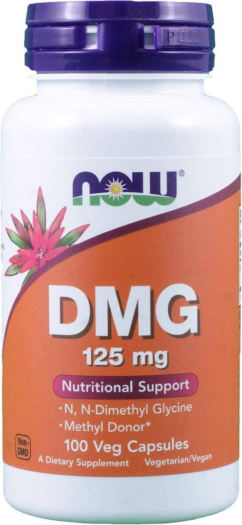 Τώρα Τρόφιμα DMG 125mg - 100 Καπάκια των 2