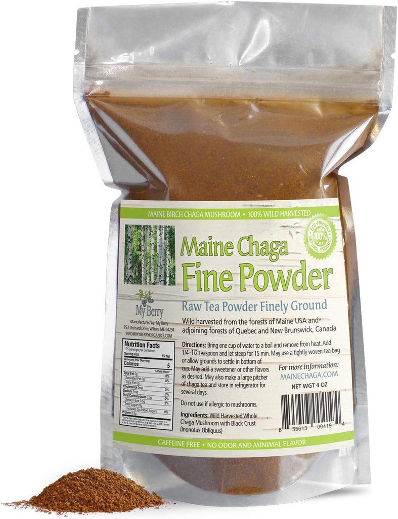 Maine Chaga Tea Fine Mushroom Powder 
