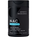 Sports Research N-Acetyl L-Cysteine (NAC) 600mg, 90 κάψουλες Veggie - Vegan, μη ΓΤΟ, Χωρίς γλουτένη.