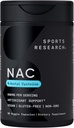 Sports Research N-Acetyl L-Cysteine (NAC) 600mg, 90 Veggie Capsules - Vegan, Non-GMO, Gluten Free. Lemon Aroma