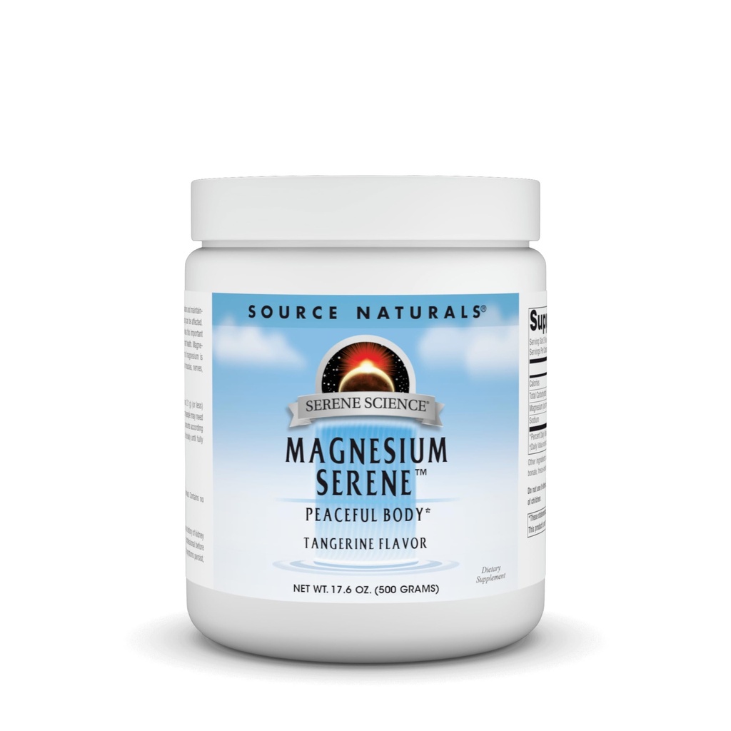 Πηγή Naturals Serene Science Magnesium Serene, Peaceful Body*, Tangerine Flavored - 17,6 Ουγγιά σκόνη