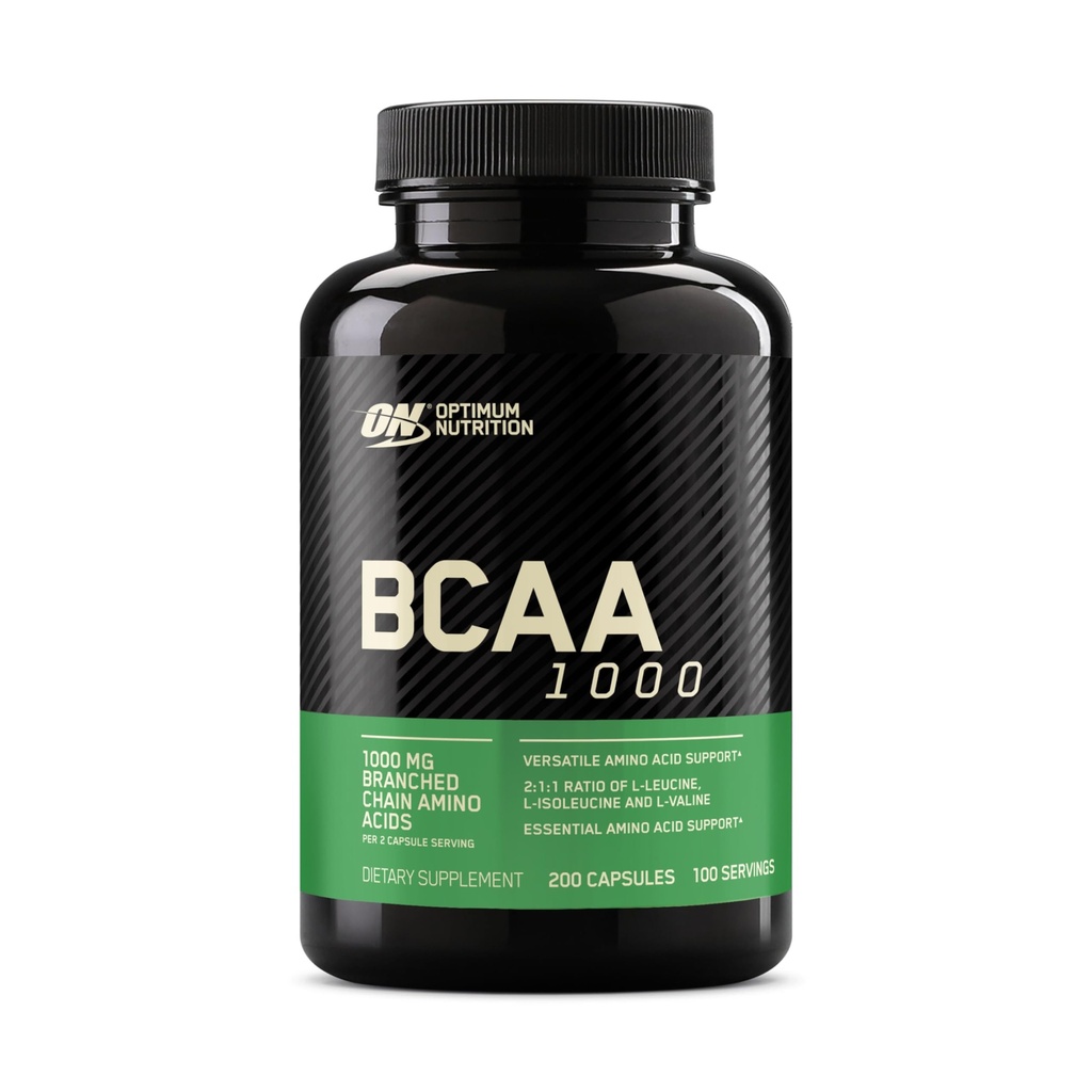 Βέλτιστη Διατροφή Στιγμιαία BCAA Διακλαδισμένη Αλυσίδα Απαραίτητα Αμινοξέα Κάψουλες, 1000mg, 200 Count