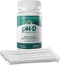 pH-D Γυναικεία Υποστήριξη Υγείας - Boric Acid Starter Bundle - pH-D Βορικό Οξύ Κολπικές Υποθεσίες 36 Count and 5 Vaginal Suppository Applicators