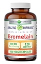 Amazing Formulas Bromelain Supplement | 500 Mg Per Serving | Veggie Capsules | Non-GMO | Gluten Free | Made in USA | Ideal for Vegetarians (1 Pack | 120 Count)