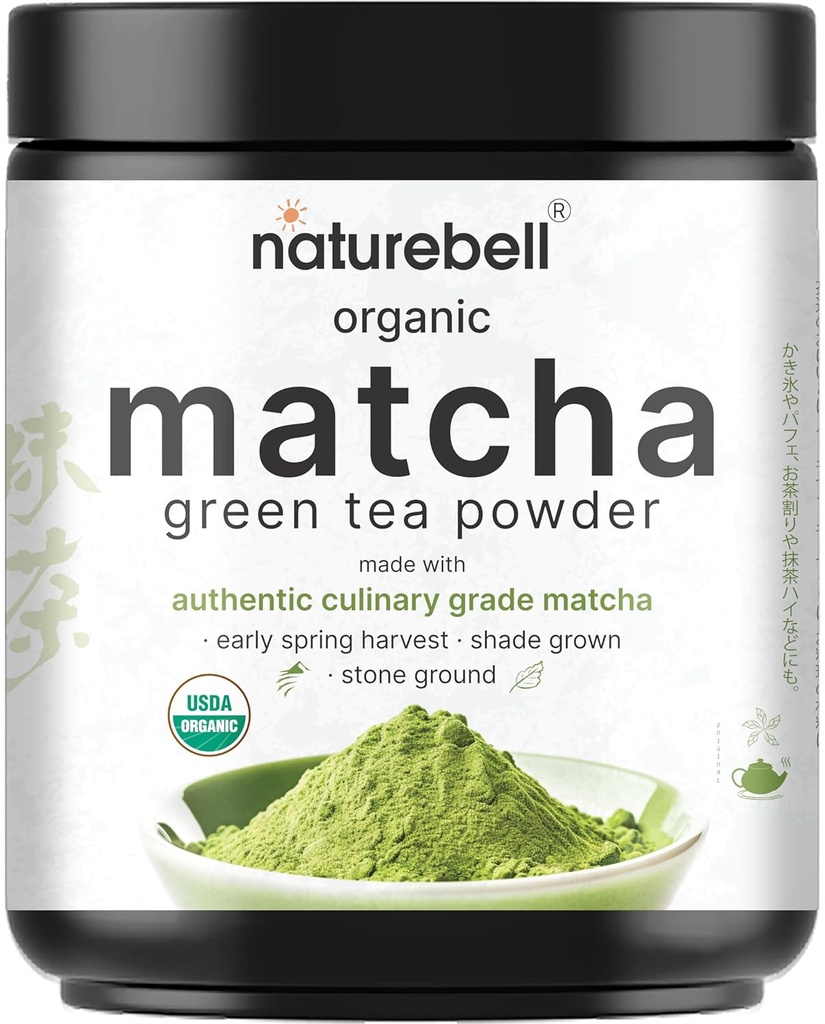 NatureBell Organic Matcha Green Tea Powder, 2 Λίρες 