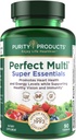 Προϊόντα καθαρότητας Perfect Multi Super Essentials - Multivitamin + Φρούτα και Λαχανικά + Προάγει την υγιή ημέρα και τη νύχτα Όραμα που διαθέτει λουτεΐνη, Ζεαξανθίνη και Black Currant Extract - 90 κάψουλες