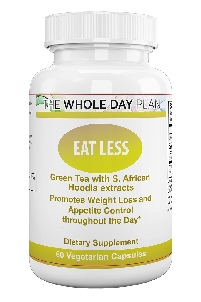 EAT Less - Weight Loss Pills for Women and Men That Works Fast - Appetite Suppressant Fat Burning Supplements, 60 Capsules, Made in USA