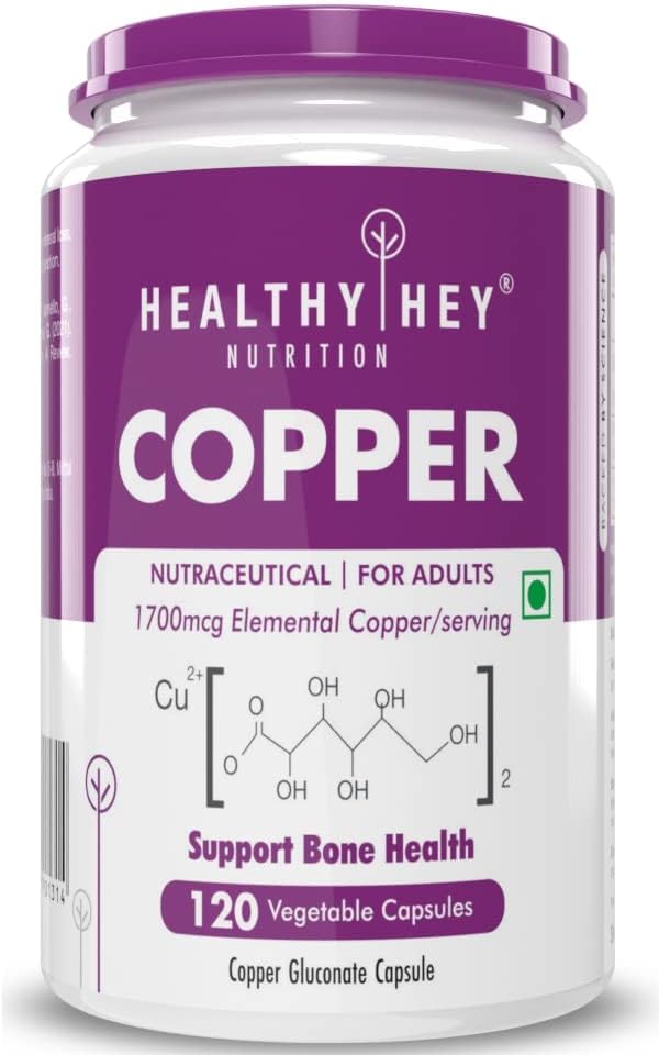 Sheltr Chelated Copper Gluconate - Highly Bioavailable Form - Non-GMO, Gluten Free -120 Veg. Capsules