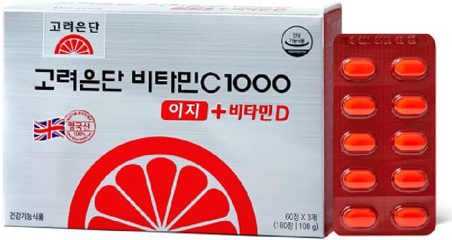 KULOSORY Korea Eundan Βιταμίνη C 1000mg + Βιταμίνη D 600mg Premium Ατομικά συσκευασμένα 180 δισκία