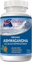 Viking Organic Ashwagandha με εκχύλισμα μαύρου πιπεριού Ισλανδικά. 60 κάψουλες Vegan - Μέγιστη απορρόφηση για το άγχος, διάθεση και την ενεργειακή υποστήριξη