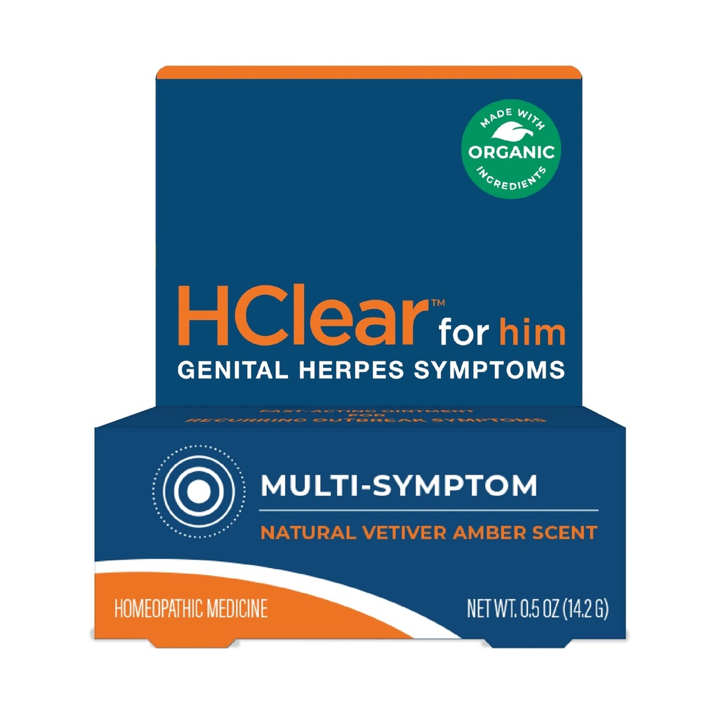 FemiClear HClear for him Topical Ointment - Formulated with All-Natural and Organic Ingredients - Fast-Acting Relief - Manufactured in The USA - (0.5 Oz Tube)