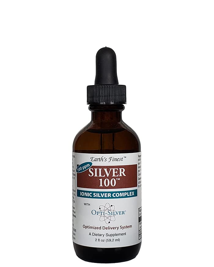 Ionic Silver Complex with Opti-Silver Optimized Delivery System for Immune Support - 100 ppm, 2oz (59.2mL) - Dropper