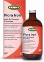 Flora Iron - Vegan Liquid Iron Supplement with B Vitamins - Προσφορές Κόκκινο Αίμα & Ενεργειακή Υποστήριξη - Yeast-Free & Gluten-Free - Delicious Fruit Juice Base - 15 fl. oz. Γυάλινη φιάλη