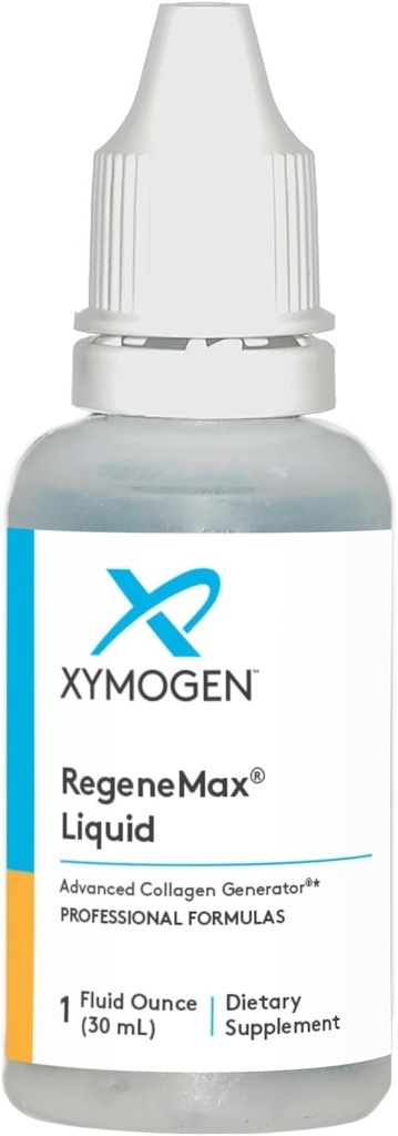 XYMOGEN RegeneMax Liquid - Advanced Collagen Generator - Choline-Stabilized Orthosilic Acid - Υποστηρίζει υγιή οστική πυκνότητα, μειώνει ρυτίδες, ενισχύει τα μαλλιά + νύχια (1 fl oz)